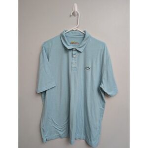 Z8 Orvis Polo Shirt Men's L Blue Polyester Tencel Spandex Fly‎ Fish Logo